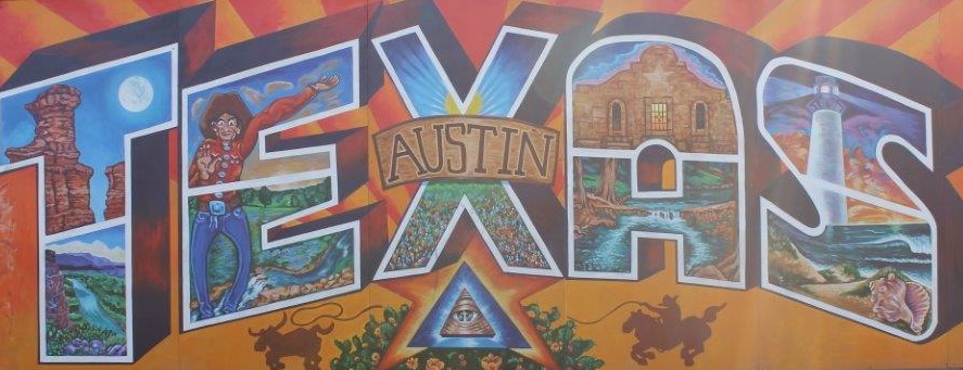 Site image highlighting local art: Graffiti image text in graffiti says Austin Texas.